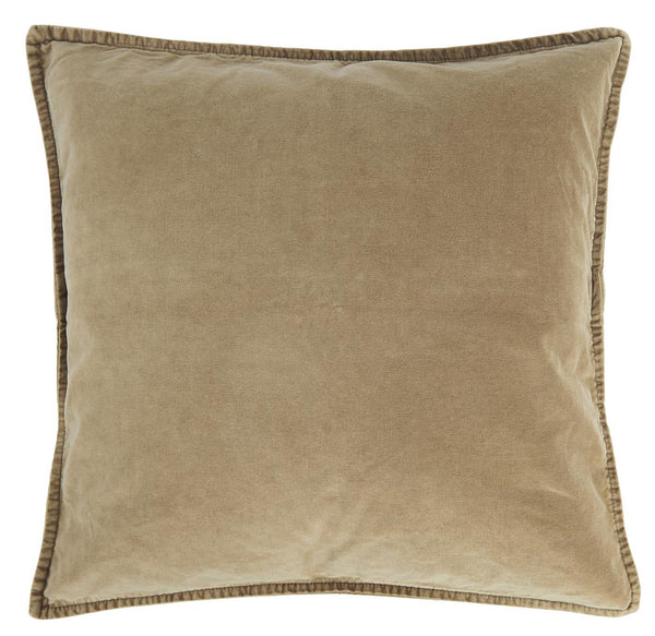 Ib Laursen Cotton Velvet Cushion Cover - Cognac