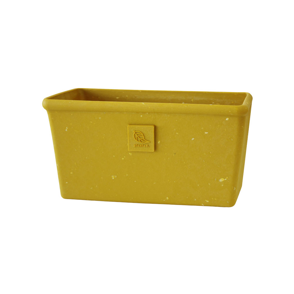 Hachiman Garden Plant Pot Square Wide Style No240 Mustard Eco Recycled Paper Mix 2.2l