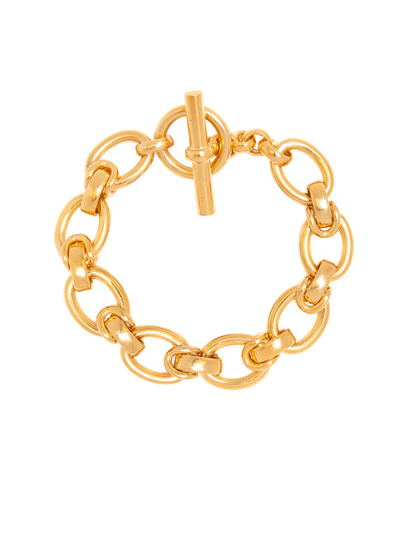 Tilly Sveaas Large Gold Interlock Bracelet