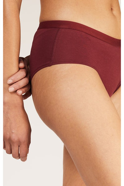 Burgundy Organic Cotton Short Panty