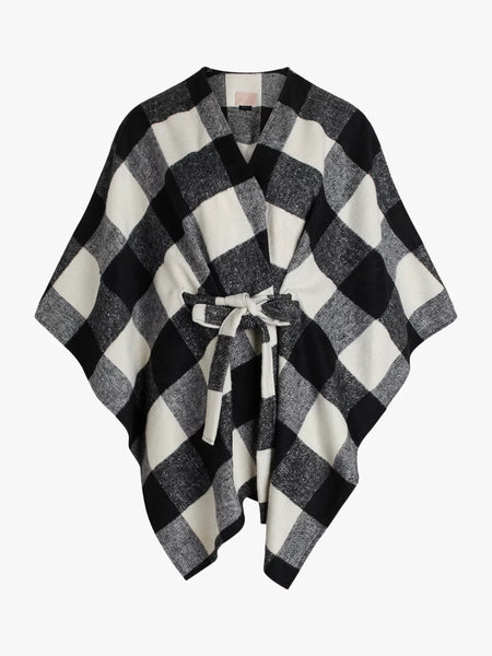 Pervin Check Cape Black/white