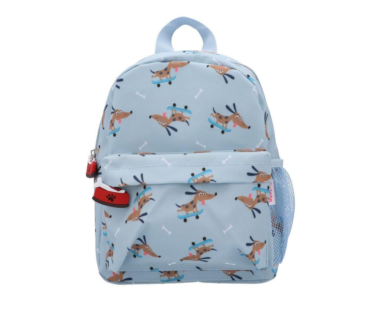 Kids Backpack with Skater Dog Print