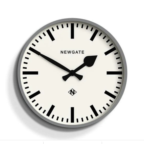 Grey Railway Clock