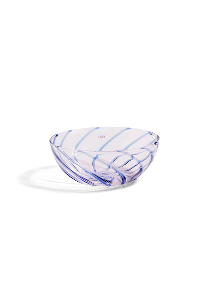 HAY Spin Bowl Set Of 2 - Light Pink With Blue