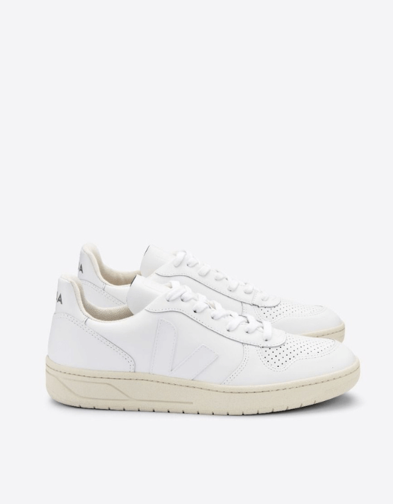 V-10 Leather Trainers Extra White