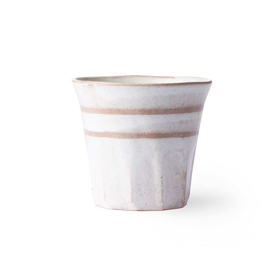 HK Living Bold & simple ceramics: mug white / terra