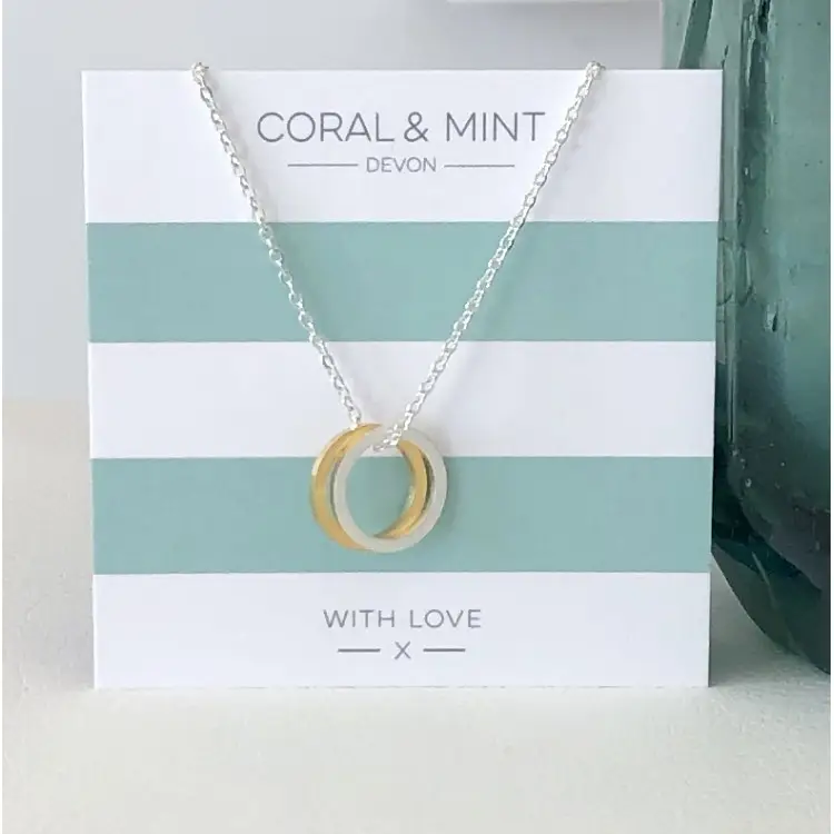 Coral & Mint Double Eternity Necklace