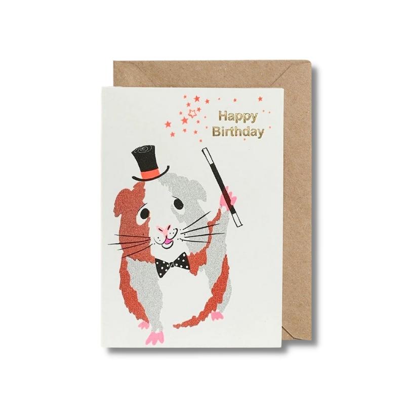 Birthday Guinea Pig Riso Card