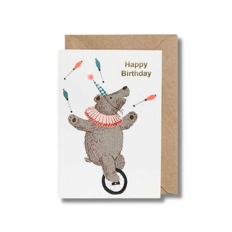 Happy Birthday Bear Riso Card