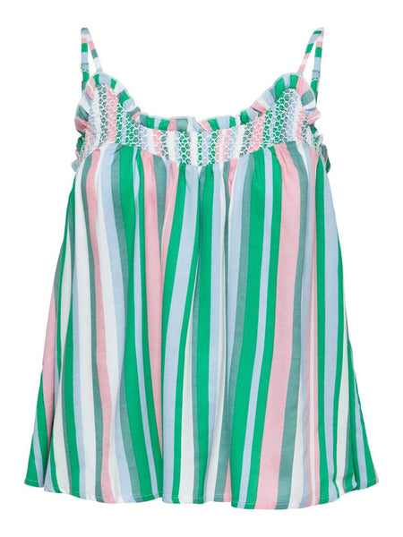 Selected Femme Tina Strappy Top Snow White Stripes