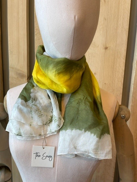 Scarf - Silk Ombre Yellow & Green