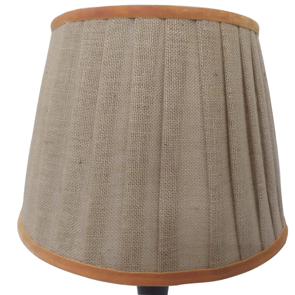 Large Jute Lampshade With Orange Trim