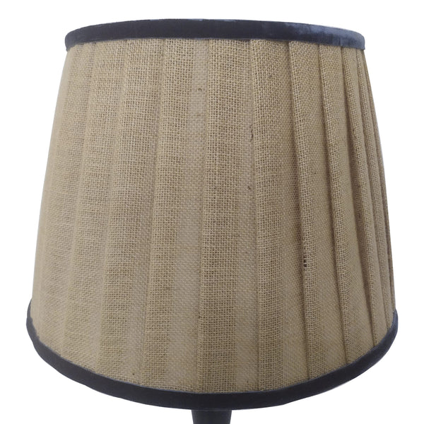 Large Jute Lampshade With Charcoal Trim