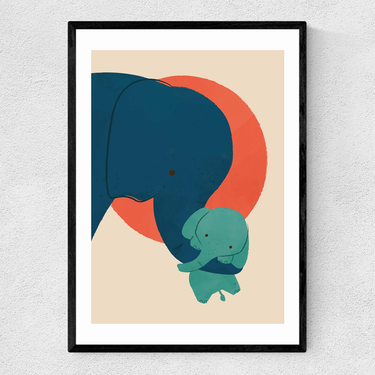 East End Prints  A3 Baby Elephant Art Print