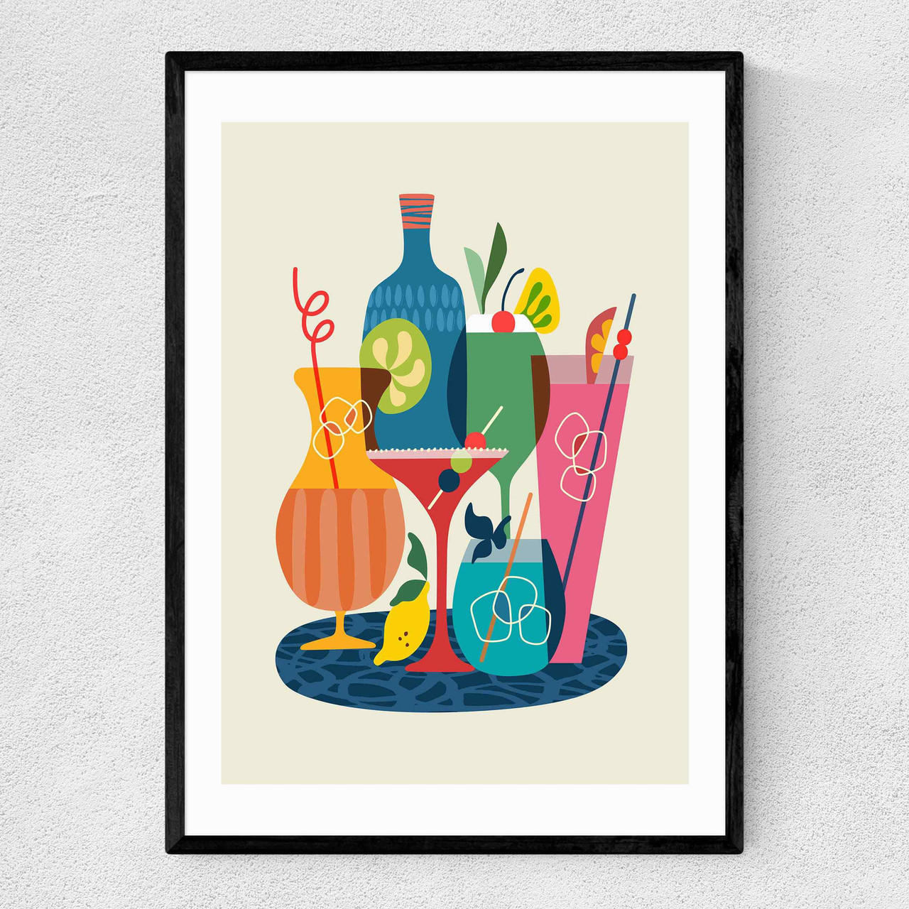 A3 Cocktails by Rachel Lee Print