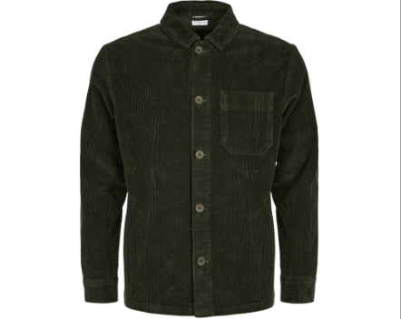 Knowledge Cotton Apparel  94046 Stretched 8-Wales Corduroy Overshirt Forrest Night
