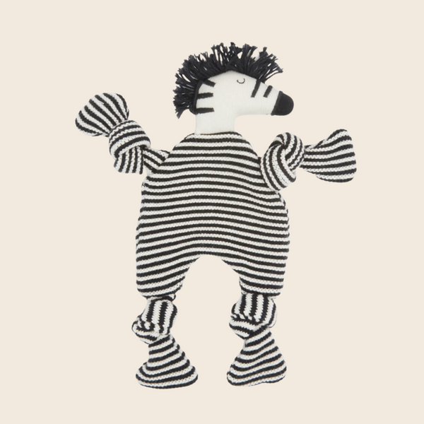 Knitted Zebra Cuddle Cloth