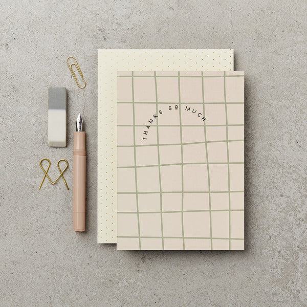 Katie Leamon  Grid Thank You Cards - Set Of 6