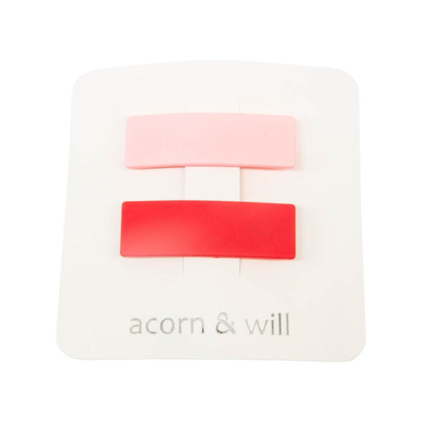 Acorn & Will Rectangle Suede Effect Hair Clip