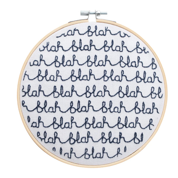 Cotton Clara Blah Blah Blah Embroidery Kit