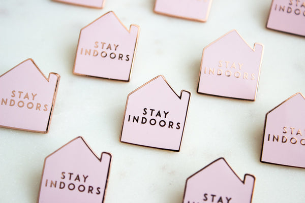 Sparrow and Wolf Stay Indoors Pin