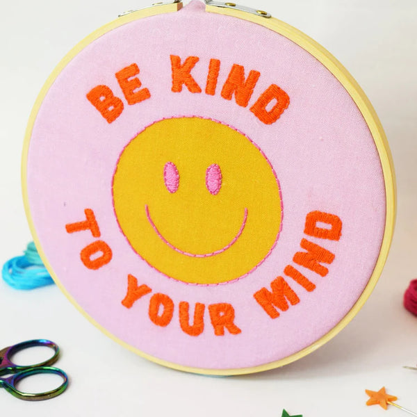 The Make Arcade Be Kind To Your Mind Embroidery Kit