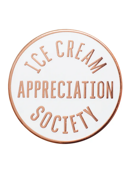 Alphabet Bags ‘ice Cream Appreciation Society' Enamel Pin