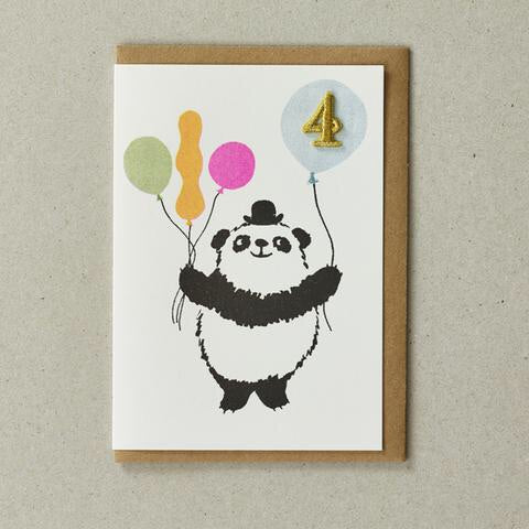 Petra Boase Panda Age 4 Card