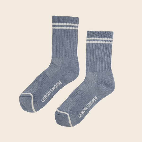 Boyfriend Socks | Blue Grey