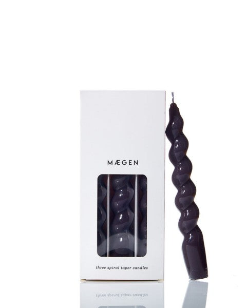 Maegen 3 Pack Spiral Candles - Dark Grey