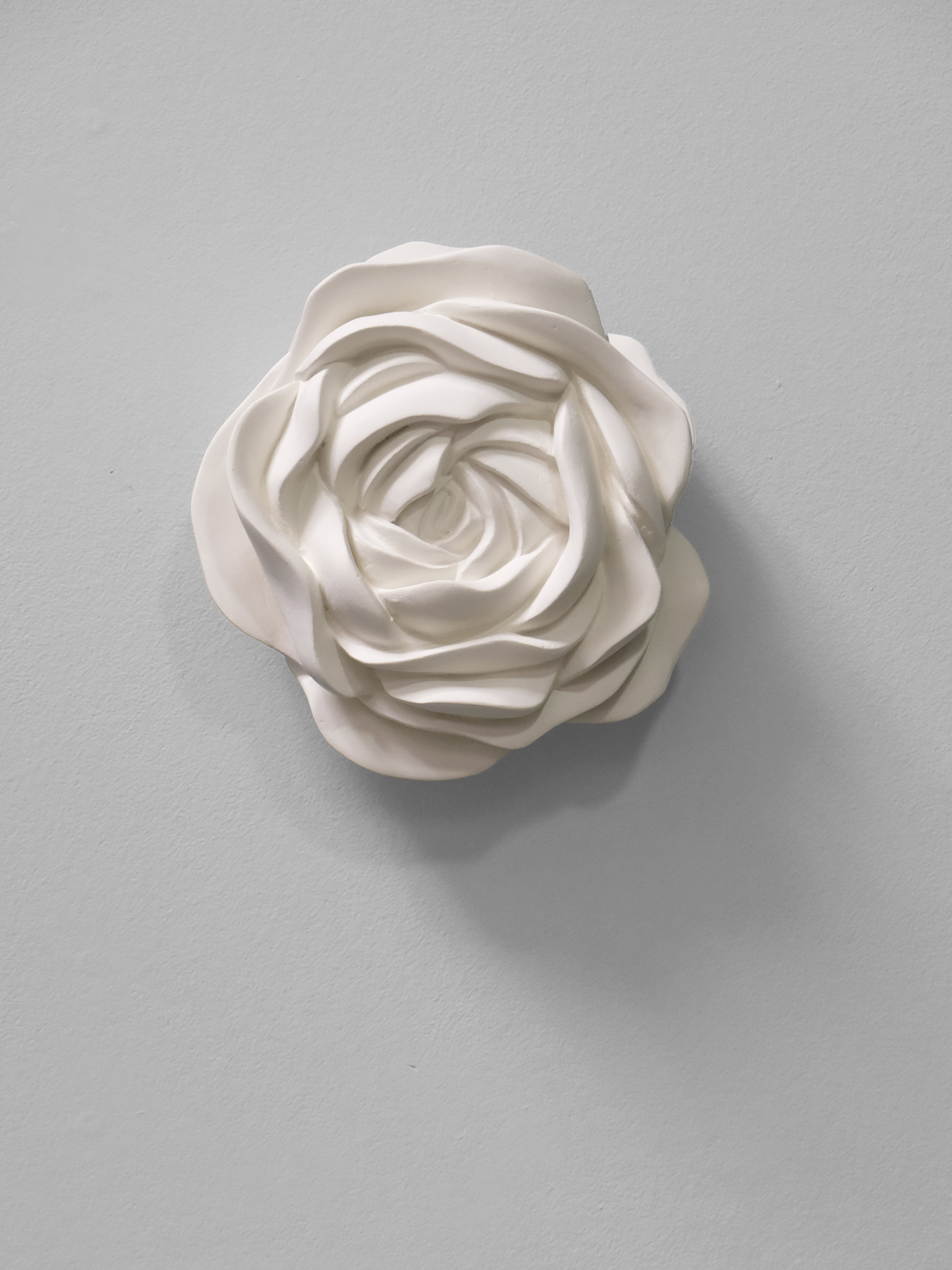 Iva Viana Rose Flower - White Plaster Sculpture Decor Iva Viana