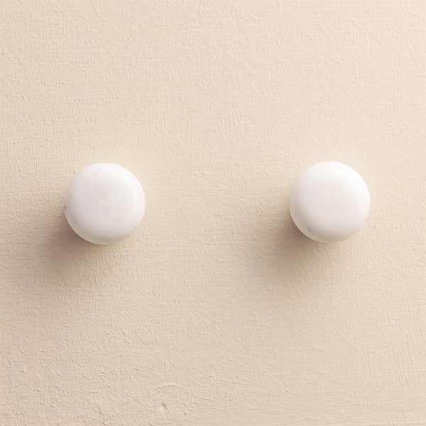 Chickidee Nidhi White Stone Oval Drawer Knobs
