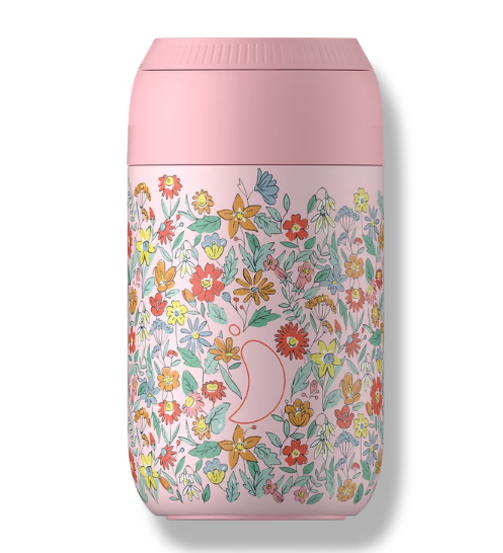 Papyrus Chilly's Series 2 Liberty Summer Sprigs 340ml Coffee Cup - Blush Pink