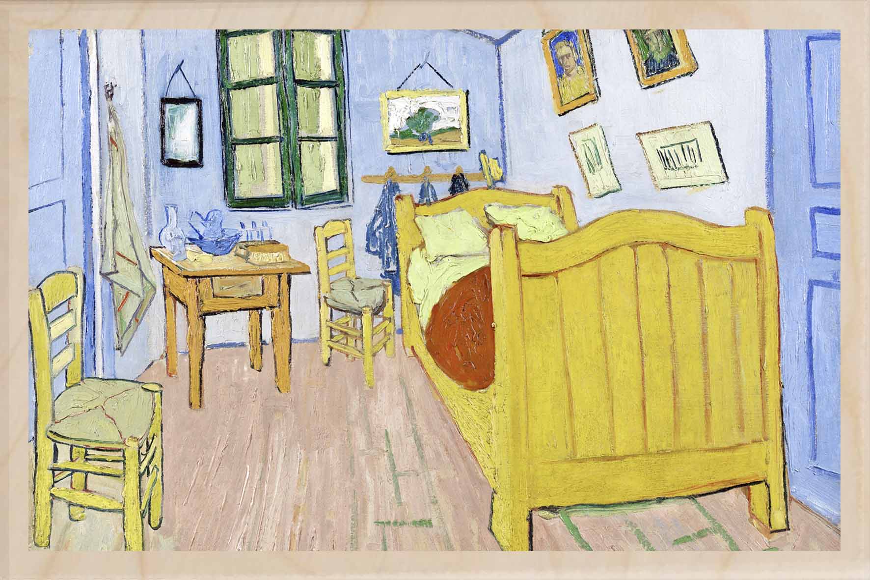 The Wooden Postcard Company Van Gogh The Bedroom Wooden Postcard