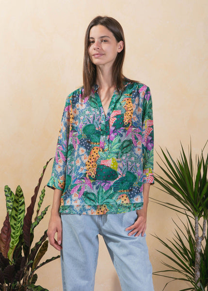 Pyrus  Paola Silk Blouse - Cat On Prowl