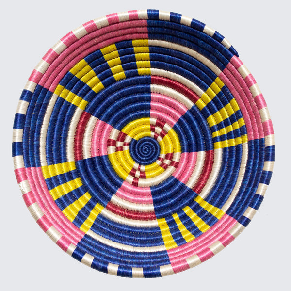 Rwandan Bowl Basket 'Colourful Cosmos&#x27