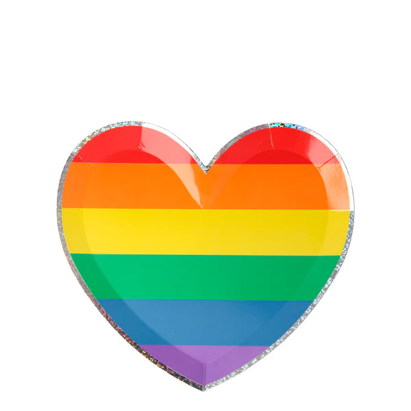 Meri Meri (206173) Rainbow Heart Small Plates