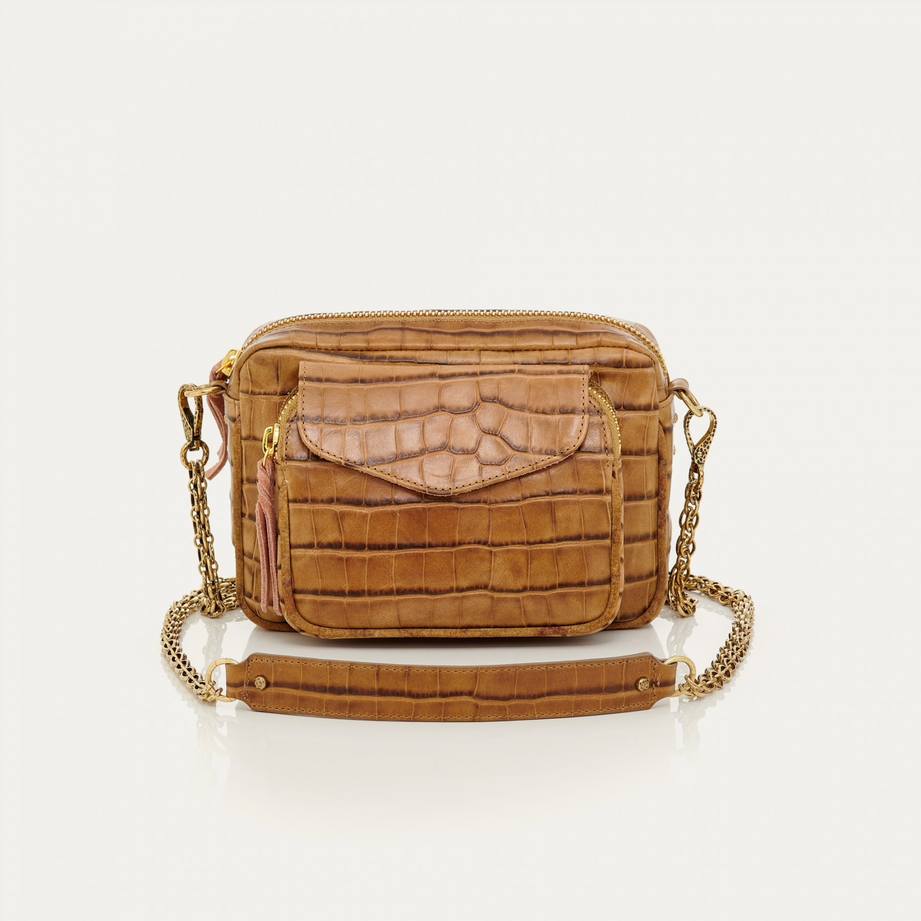 Claris Virot Tobacco Leather Charly Bag