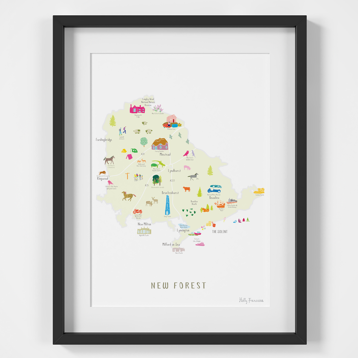 Map of New Forest A4