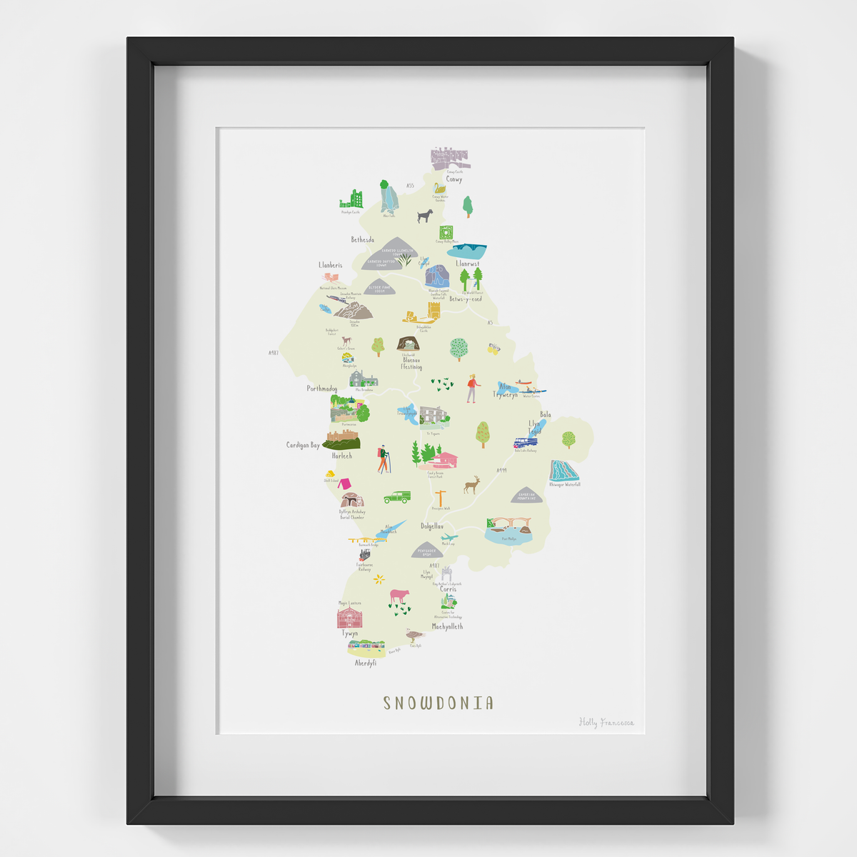 Map of Snowdonia A4