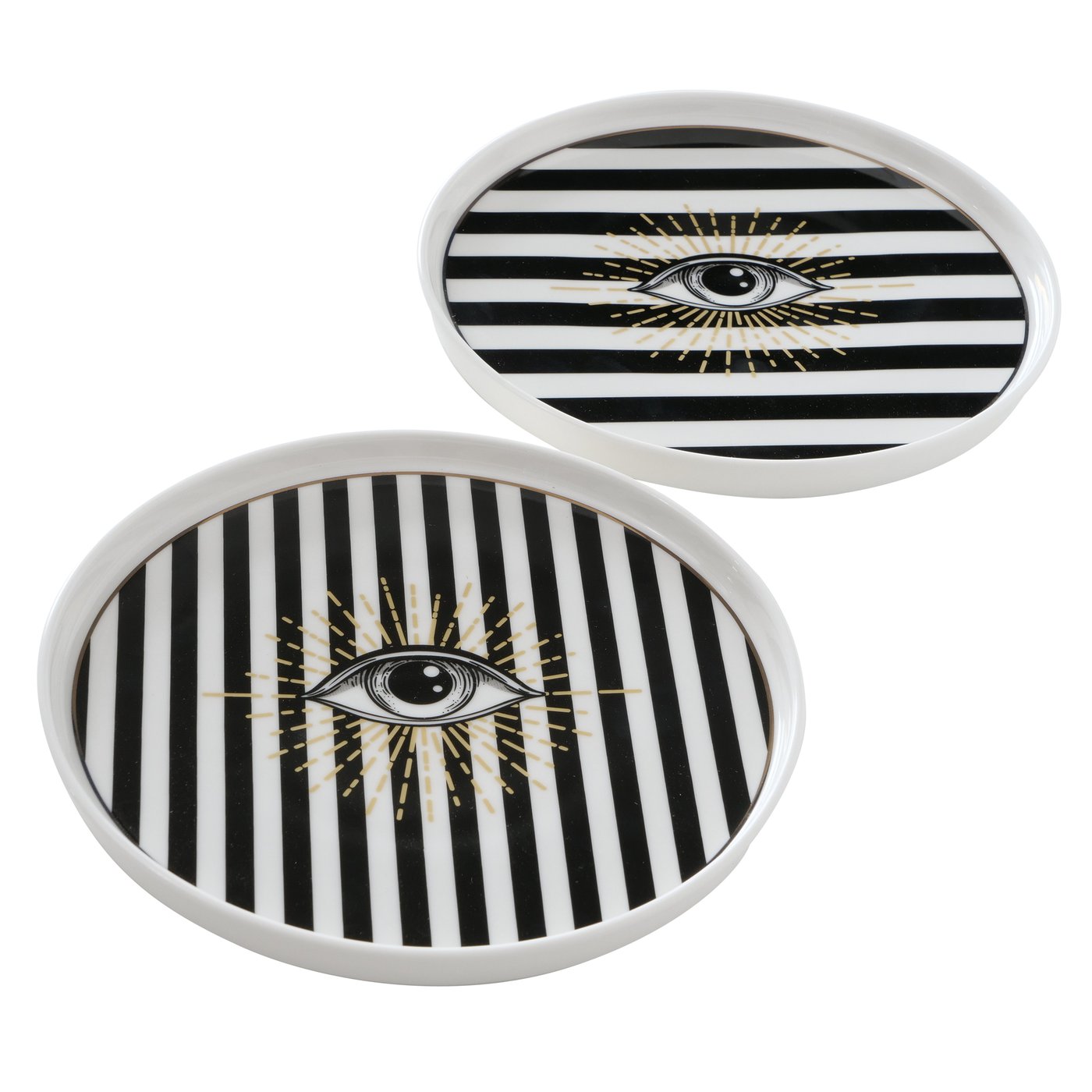 &Quirky Magic Eye Striped Tray Dish : Vertical or Horizontal