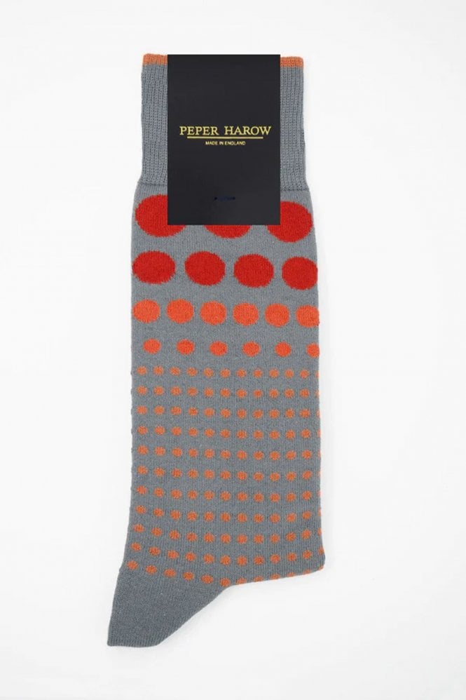 Grad Polka Mens Socks - Grey