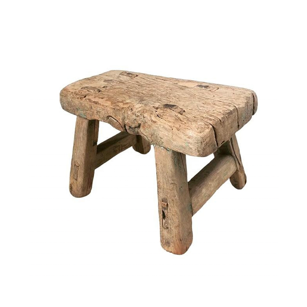 Small Old Elm Wooden baby Stool