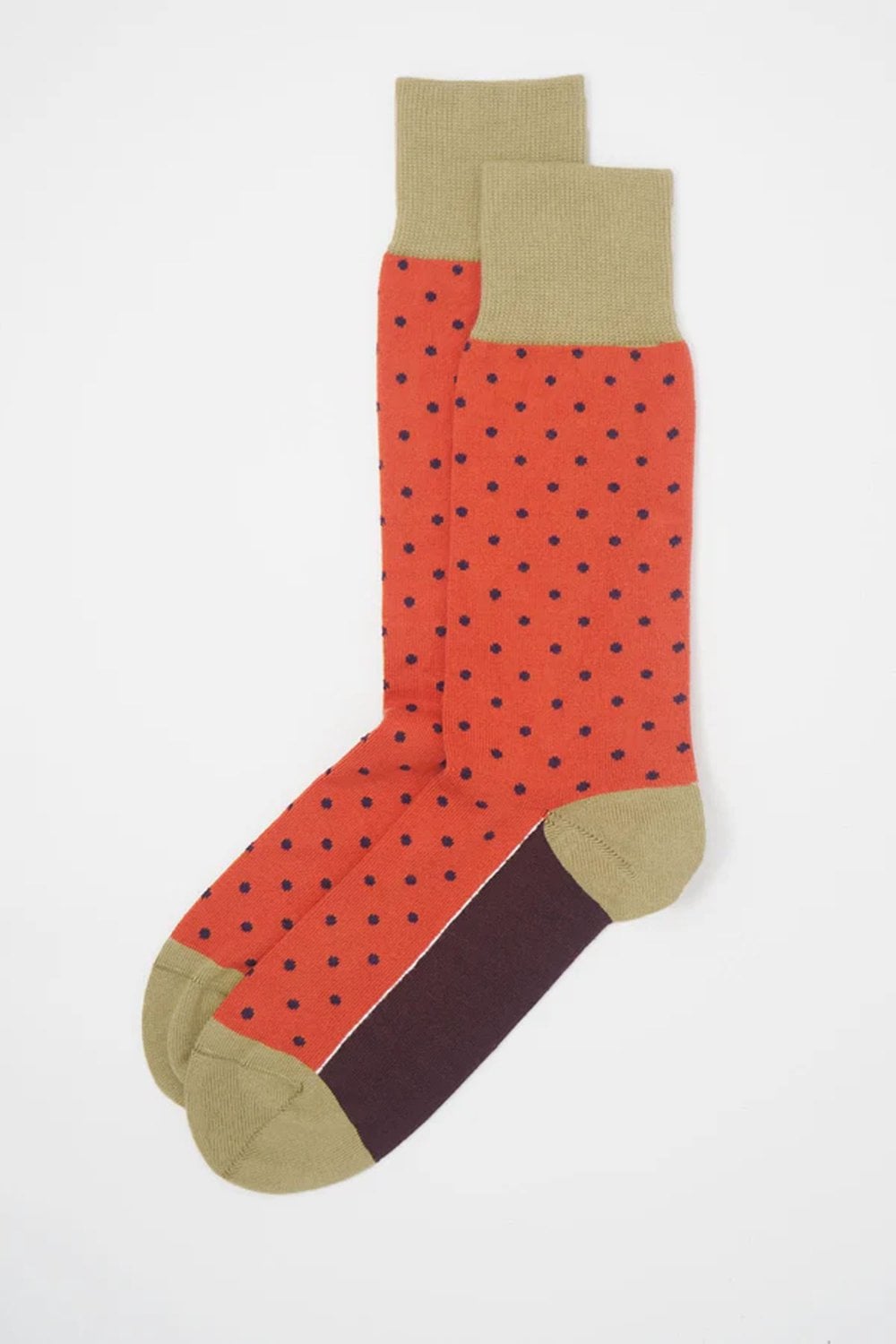 Pin Polka Men's Socks In Orange