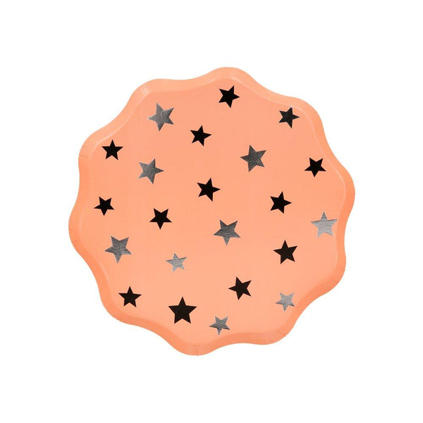 Meri Meri Pastel Halloween Star Pattern Plates (set Of 8)