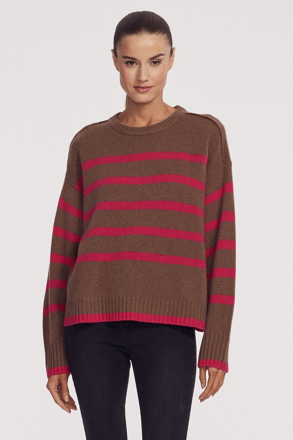 360 cashmere striped sweater sale