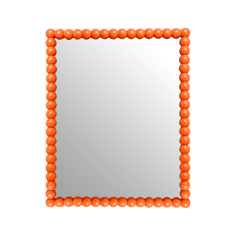 The Tangerine Orange Bobbin Style Mirror