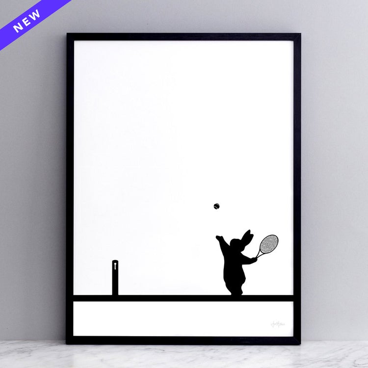 HAM Tennis Rabbit Print with Frame