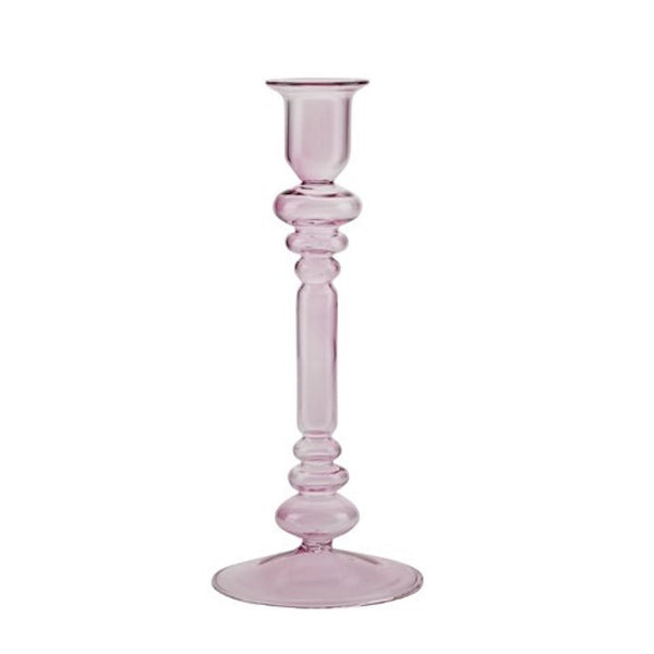 Bahne Pink Glass Candleholder