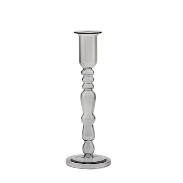 Grey Glass Candleholder